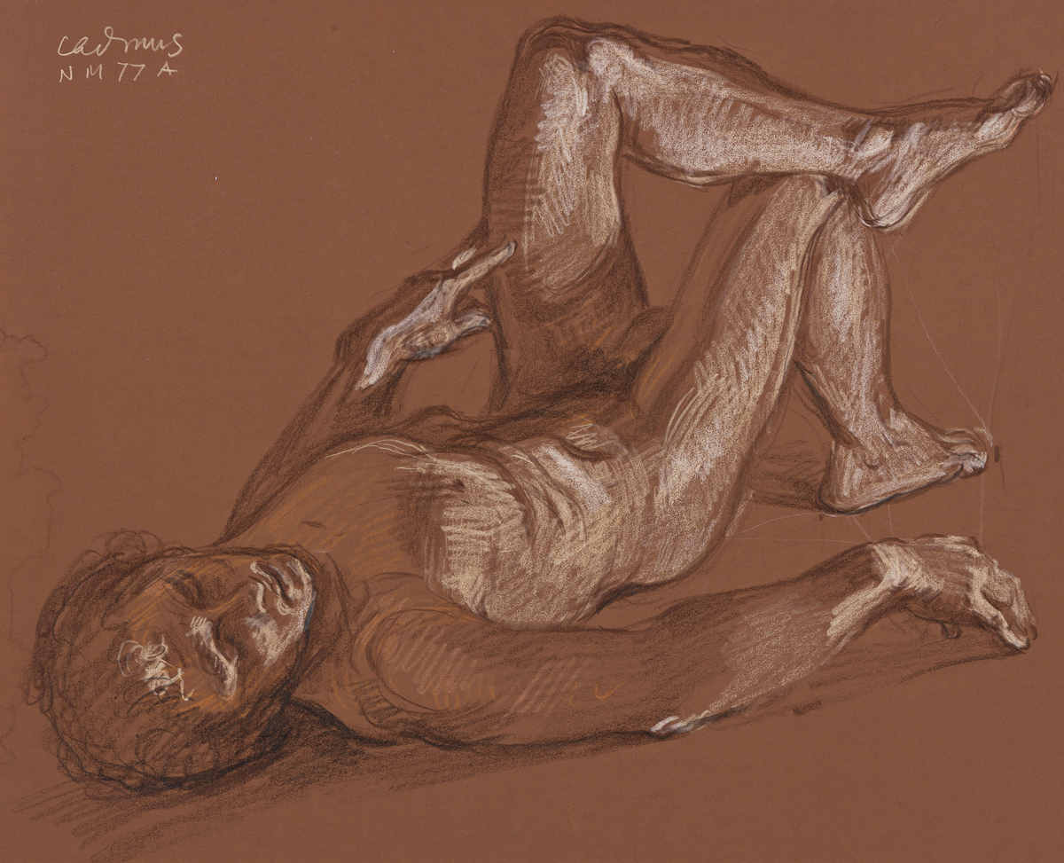 PAUL CADMUS Reclining Male Nude (NM 77A).
